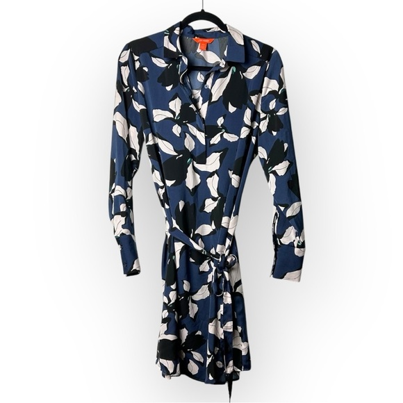 Joe Fresh Floral Belted Shirt Dress M - Picture 1 of 5
